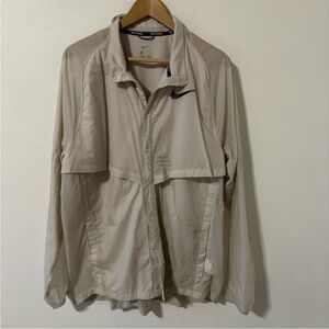 Nike Running Run Division Reflective Jacket Packable Lightweight Beige -XL